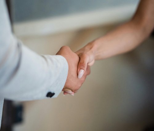 Professional in office meeting